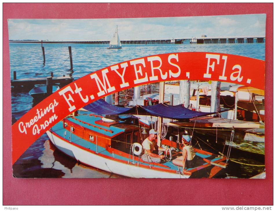 FL - Florida > Fort Myers  Dock Scene 1963 Cancel    Ref 886 - Fort Myers