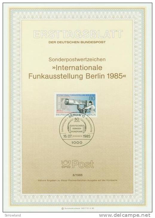 Berlin  1985  Ersttagsblätter  (10 ETBs  Kpl. )  Mi: 4/1985-13/1985 (21,10 EUR) - 1. Tag - FDC (Ersttagblätter)