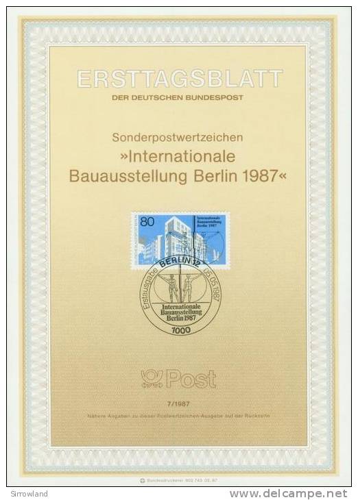 Berlin  1987  Ersttagsblätter  (13 ETBs  kpl. )  Mi: 1/1987-13/1987 (30,90 EUR)