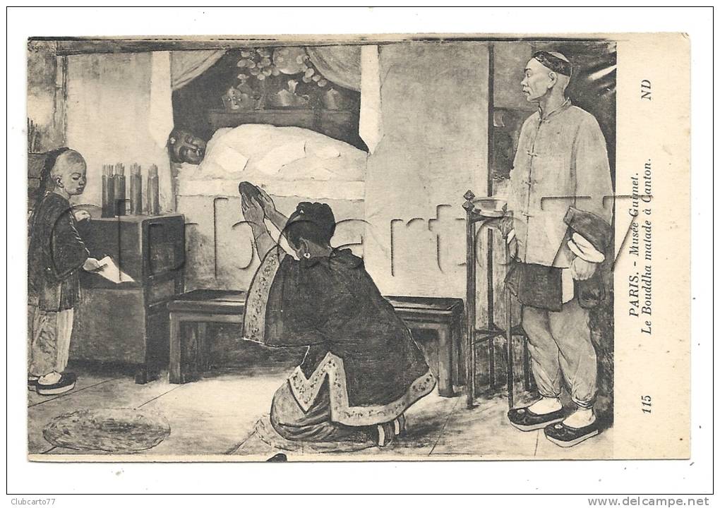 Canton (Chine) : Prière Au Bouddha Malade  Illustration En 1920 (animé). - China