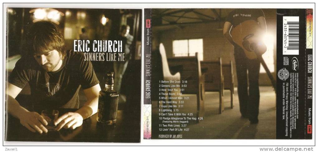 Eric Church - Sinners Like Me - Original CD - Country & Folk