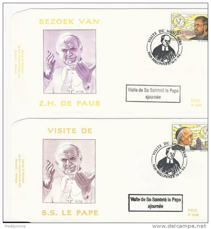 Belgique:2557/ 2558 Sur FDC - 1991-2000