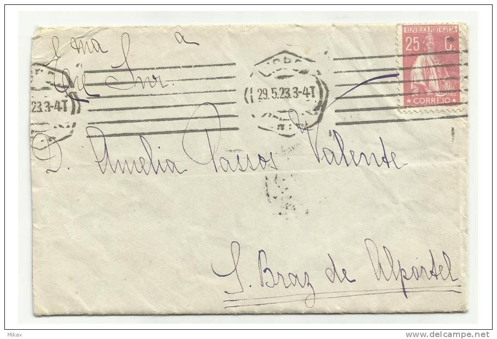 PORTUGAL - Letter Circulated From Lisbon To S. Braz De Alportel - Error Ceres - VCC N&ordm; XI - Used Stamps