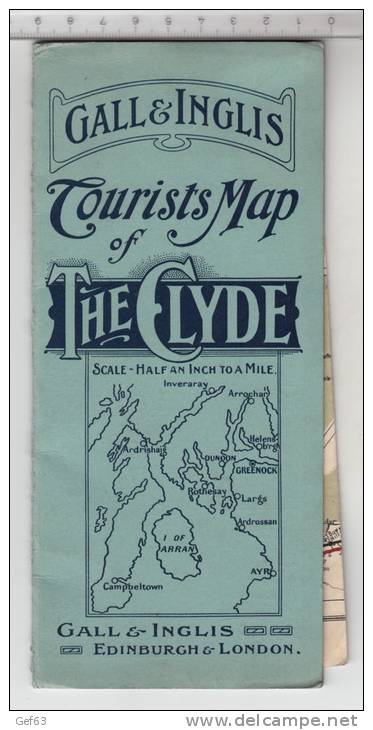 Gall &amp; Inglis - Tourist Map Of The Clyde - General Map Of The Firth Of Clyde - Topographische Karten