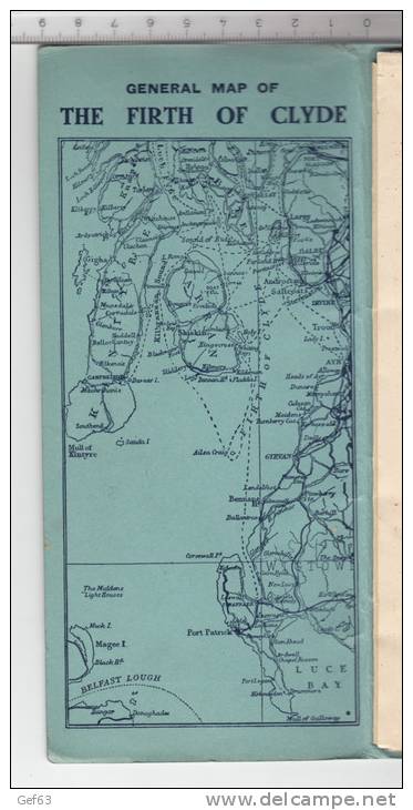 Gall &amp; Inglis - Tourist Map Of The Clyde - General Map Of The Firth Of Clyde - Topographische Karten