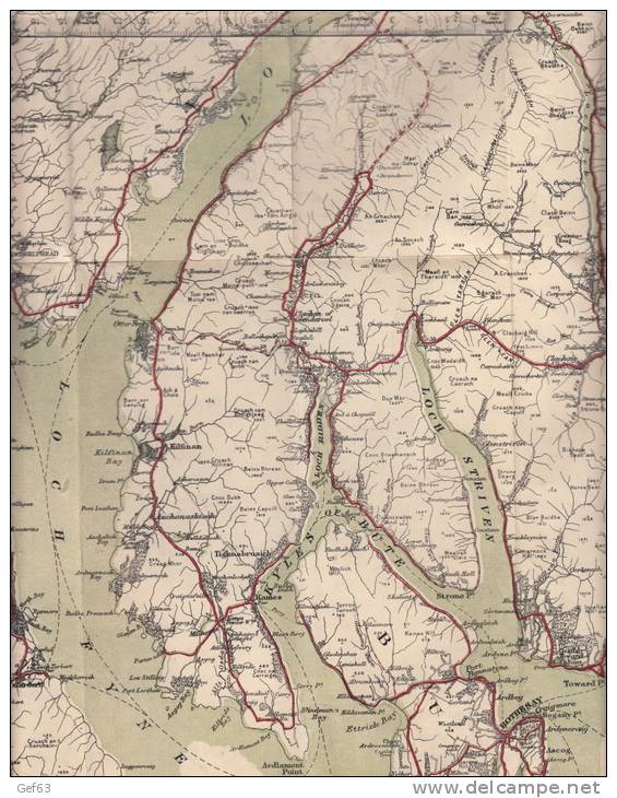 Gall &amp; Inglis - Tourist Map Of The Clyde - General Map Of The Firth Of Clyde - Topographische Karten