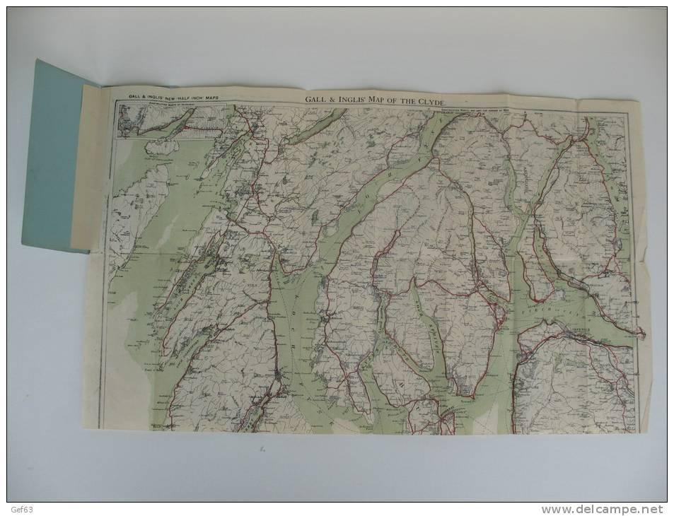 Gall &amp; Inglis - Tourist Map Of The Clyde - General Map Of The Firth Of Clyde - Topographische Karten