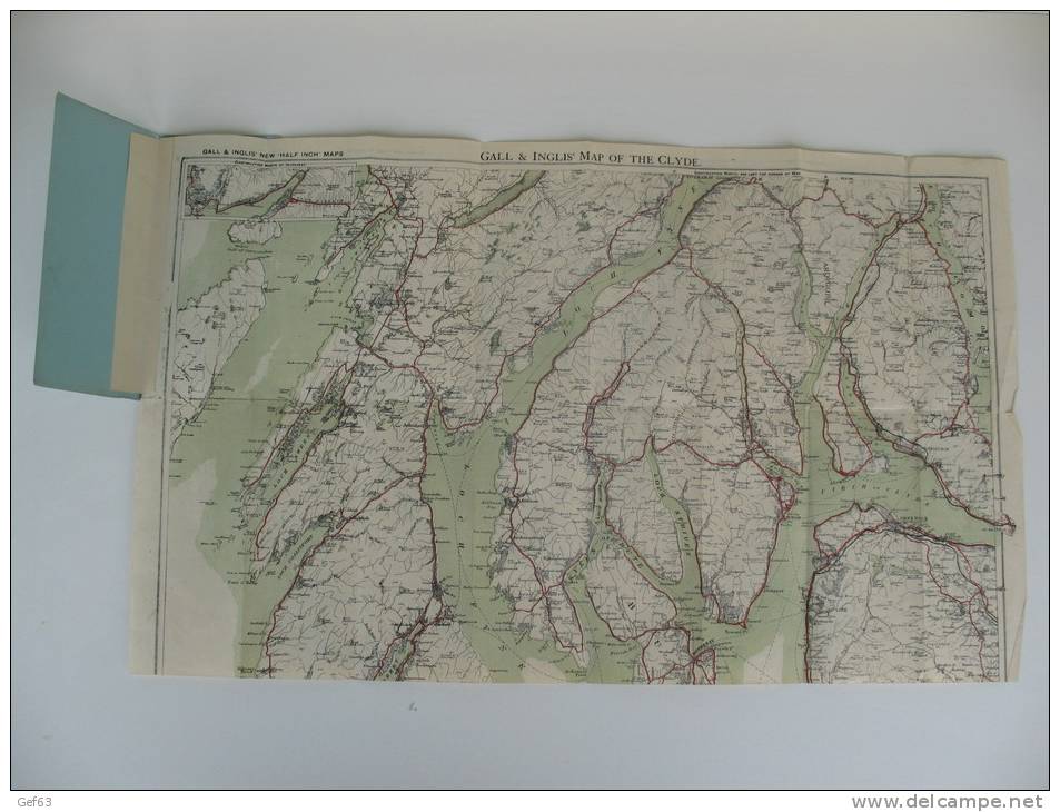 Gall &amp; Inglis - Tourist Map Of The Clyde - General Map Of The Firth Of Clyde - Cartes Topographiques