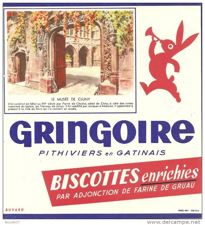 Buvard Biscottes Gringoire  Lle Musee De Cluny - Biscottes