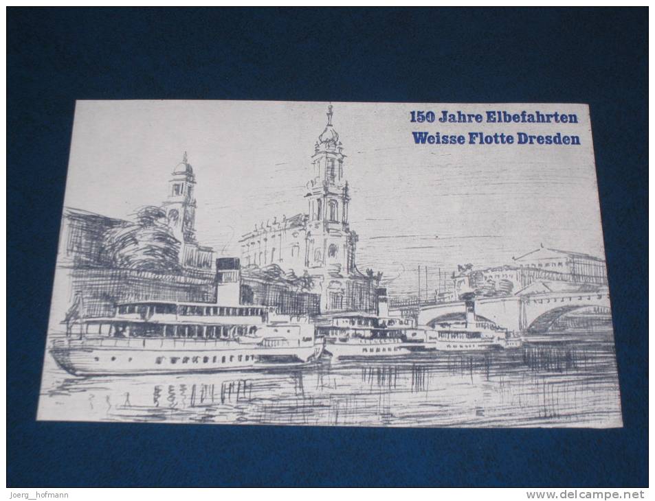 Karte Postkarte DDR Deutschland 1986 150 Jahre Bemannte Personenschiffahrt Auf Der Oberelbe Weisse Flotte Dresden - Máquinas Franqueo (EMA)