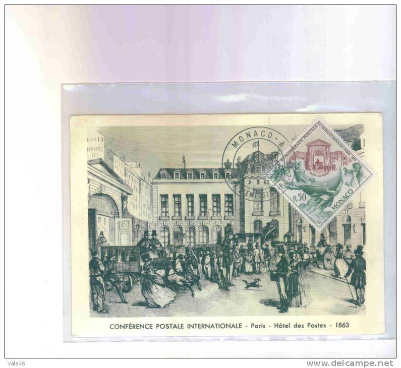 MONACO   CONFERENCE POSTALE   INTERNATIONALE  N° 615  CARTE MAXIMUM - Cartoline Maximum