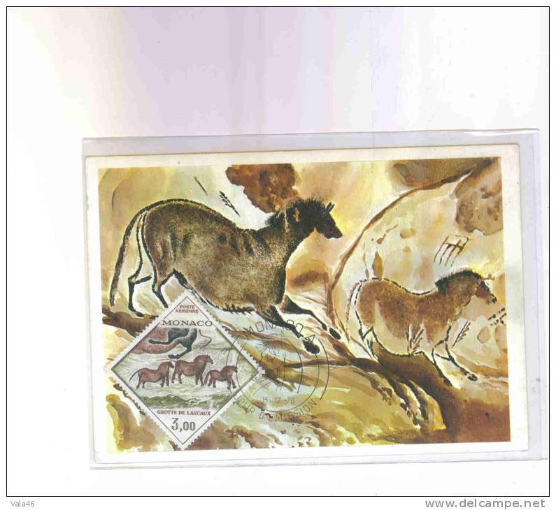 MONACO   GROTTE  DE LASCAUX  PA 95  CARTE MAXIMUM - Cartes-Maximum (CM)