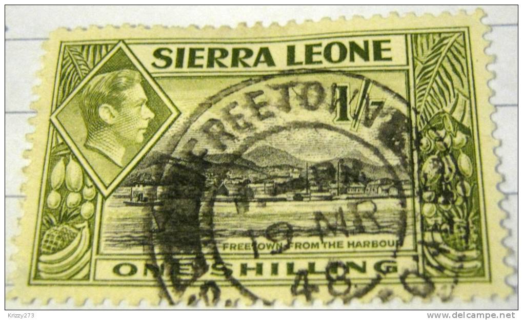 Sierra Leone 1938 King George VI Freetown From The Harbour 1s - Used - Sierra Leone (...-1960)