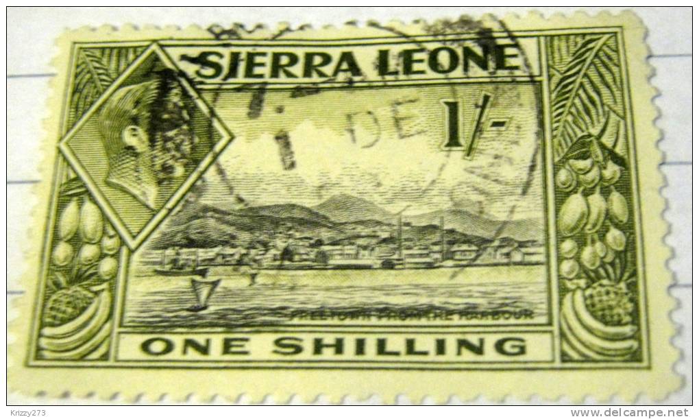 Sierra Leone 1938 King George VI Freetown From The Harbour 1s - Used - Sierra Leone (...-1960)