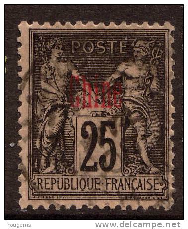 China France P.O. 1894 25c With "SHANG-HAI"CDS VFU - Autres & Non Classés