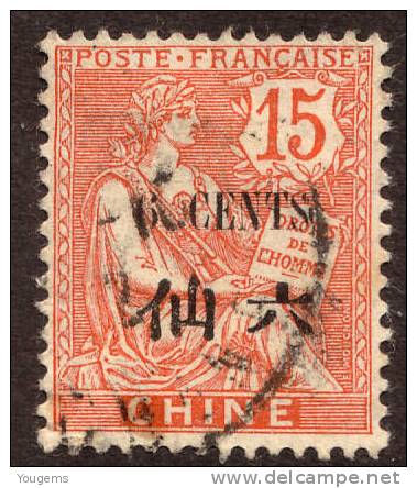 China France P.O. 1907 6c On15c  VFU - Andere & Zonder Classificatie