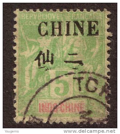 China France P.O. 1902 5C "CHINE" Overprint VFU - Other & Unclassified