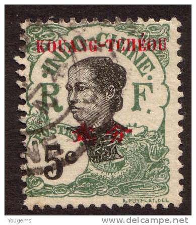 China France P.O. 1908 5c Deep Green With "KOUANG-TCHEOU" Overprint VFU - Otros & Sin Clasificación