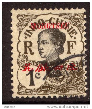 China France P.O. 1908 1c "MONGTZE" Opt VFU - Sonstige & Ohne Zuordnung