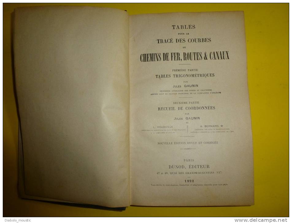 Document Ancien Daté De 1922     Un Outil Indispensable Pour  :Tracé Des Courbes De Chemins De Fer Et Canaux - Ferrovie & Tranvie