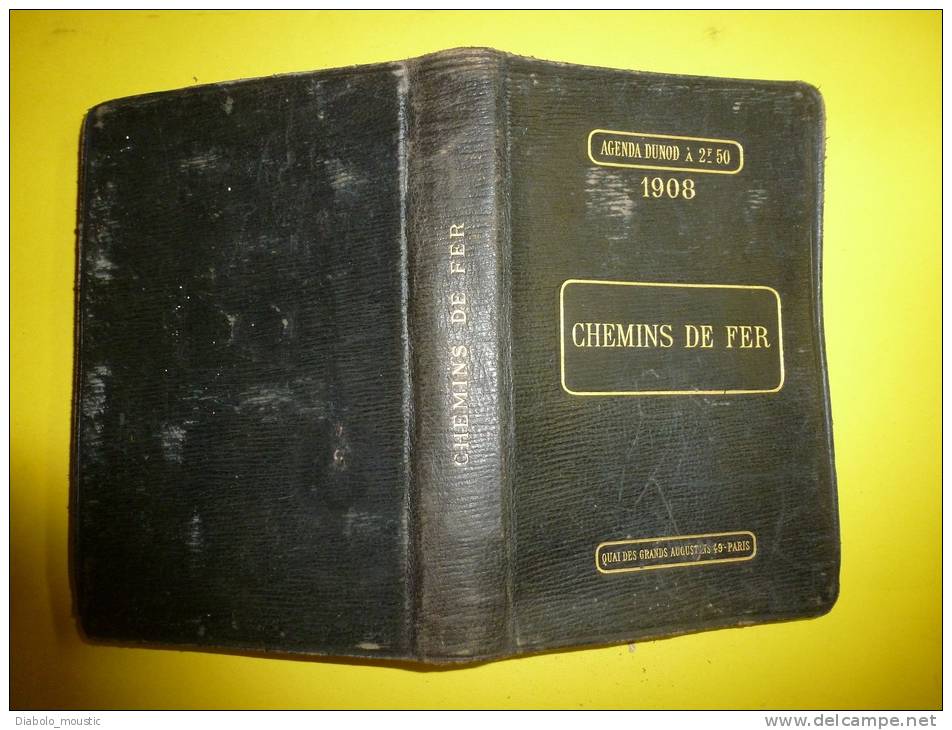 Agenda Gounod  1908 Pour CHEMINS De FER - Ferrovie & Tranvie