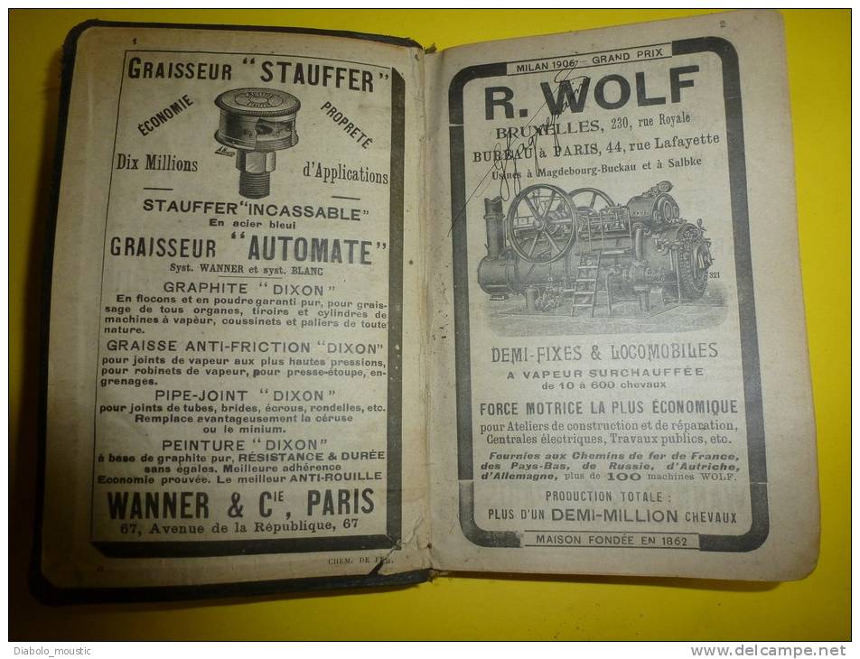 Agenda Gounod  1908 Pour CHEMINS De FER - Ferrocarril & Tranvías