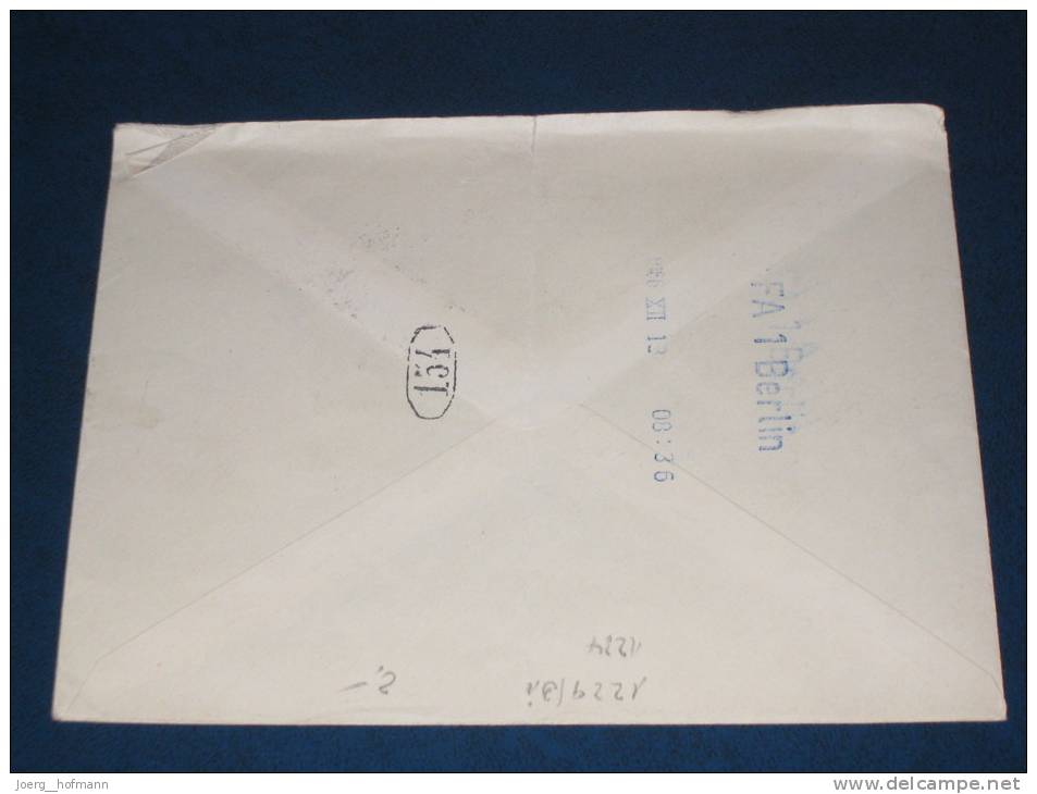 Brief Cover DDR Deutschland Eilsendung Eilbrief Berlin - F 1 Berlin Fernmeldeamt 1966 - Storia Postale