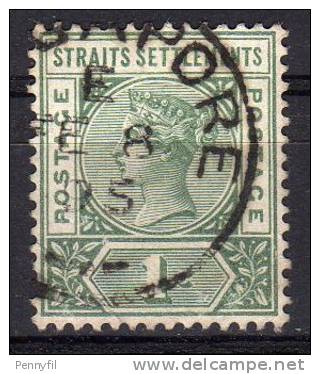 STRAITS SETTLEMENTS - 1892/01 YT 65 USED - Straits Settlements