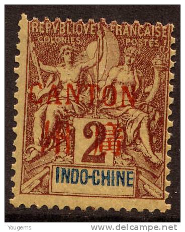 China France P.O. 1901 2c "CANTON" Overprint And Design Offset MH - Otros & Sin Clasificación