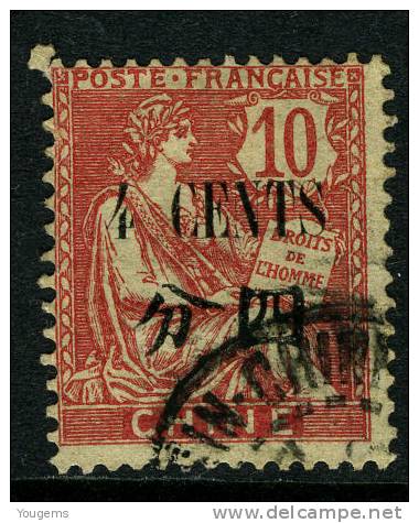 China France P.O. 1911 4c On 10c  VFU - Andere & Zonder Classificatie
