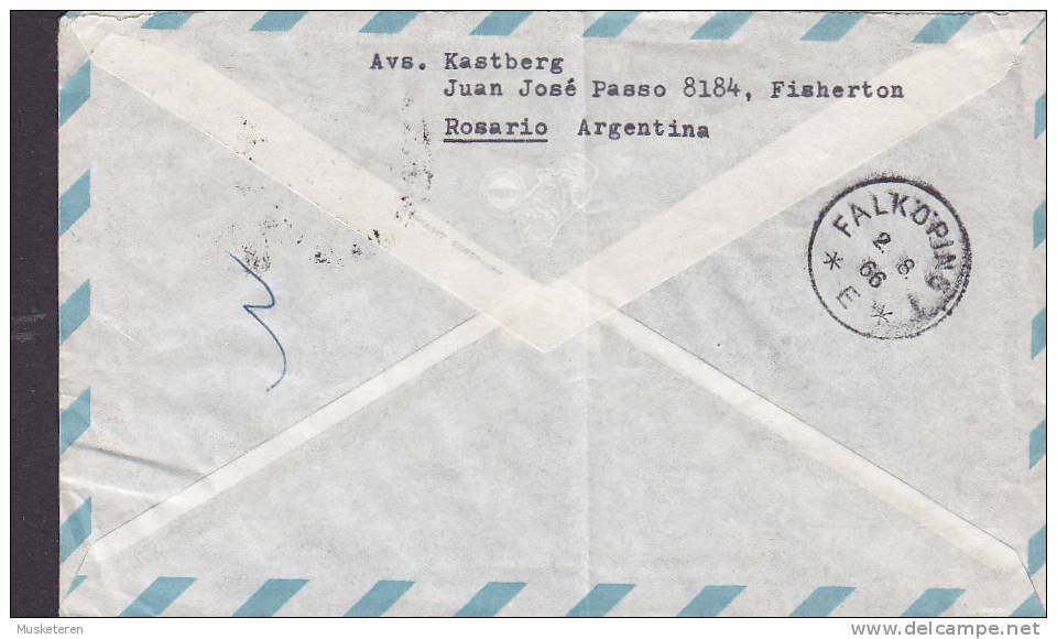 Argentina Airmail Via Aerea BUENOS AIRES 1966 Cover Letra To FÄLKÖPING Readressed ÄNGELHOLM Sweden Suecia - Luftpost