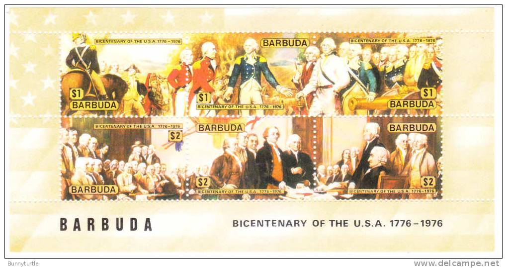 Barbuda 1976 American Revolution Bicentennial S/S MNH - Barbuda (...-1981)