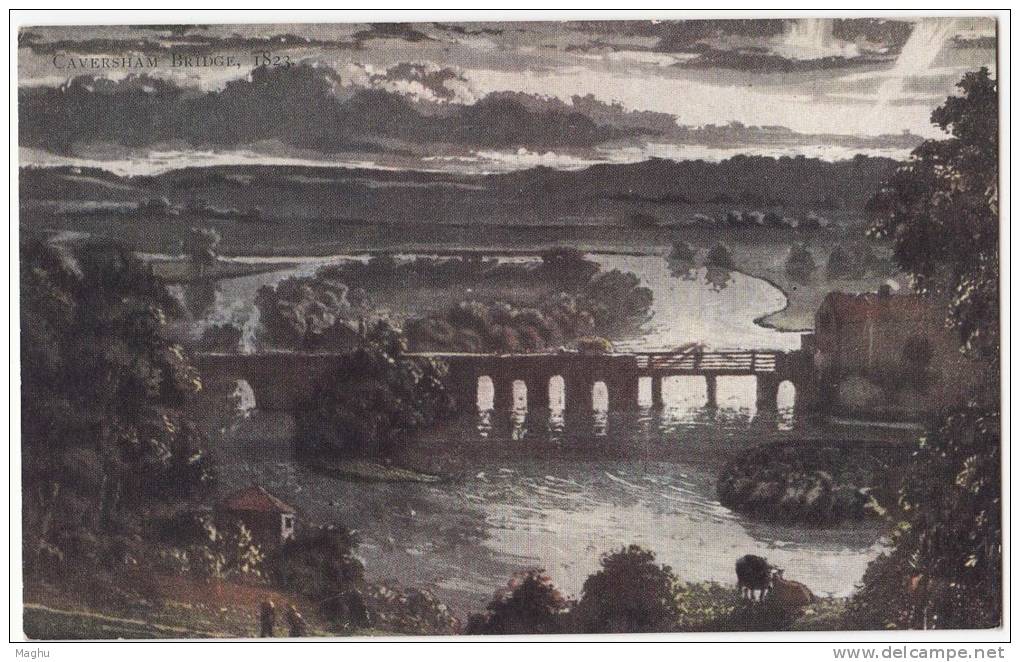 Caversham Bridge, Thomas Thorp, Reading, Berkshire, Postcard, Art Painting, - Reading