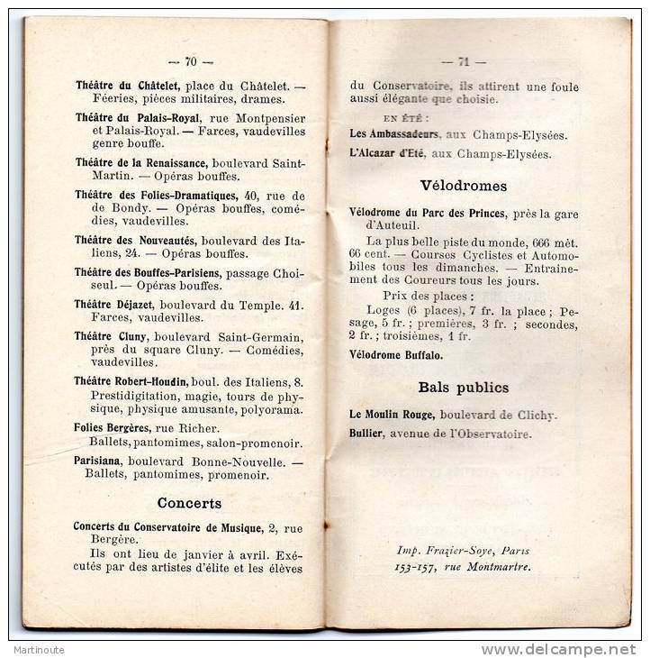 - PARIS En Poche 1905, 72 Pages - 291 - Autres & Non Classés