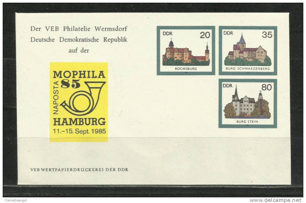 TOP!! DDR * PRIVATGANZSACHE * HAMBURG MOPHILA NAPOSTA * GESCHNITTEN * 1985 *  **!! - Briefomslagen - Ongebruikt