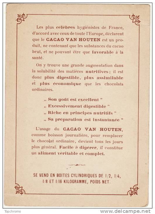 CHROMO Cacao & Chocolat Van Houten Côtes Du Nord Le Pesage Des Veaux Pour La Boucherie Balance Marché - Van Houten