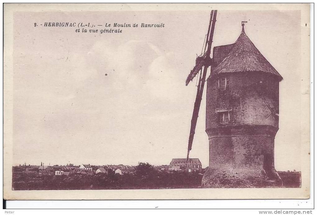HERBIGNAC - Le Moulin De Ranrouet Et La Vue Générale - MOULIN A VENT - Herbignac