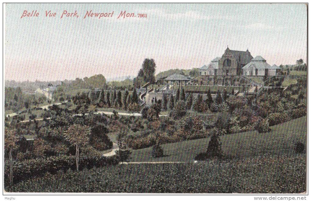 Bella Vue Park, Newport, Suffolk, M J R Postcrd. - Monmouthshire