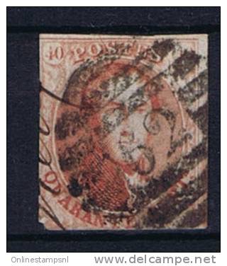 Belgium OBP 8 Used 1851, Cancel 62 Huy - 1851-1857 Medallions (6/8)