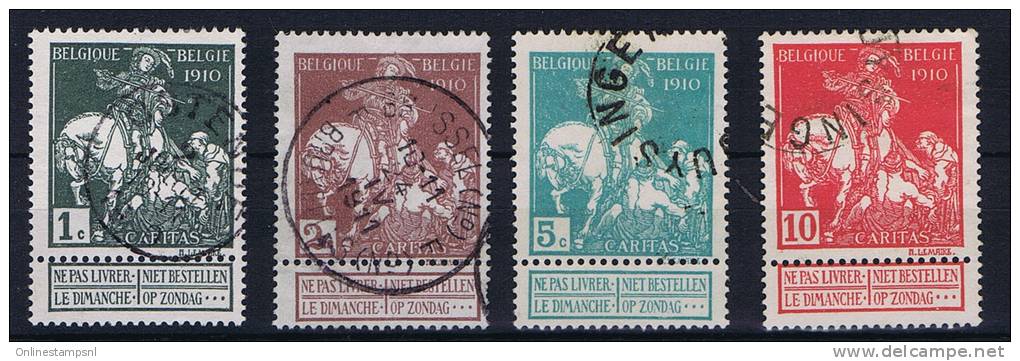 Belgium OBP 88-81, Used Obl. 1910 - 1910-1911 Caritas