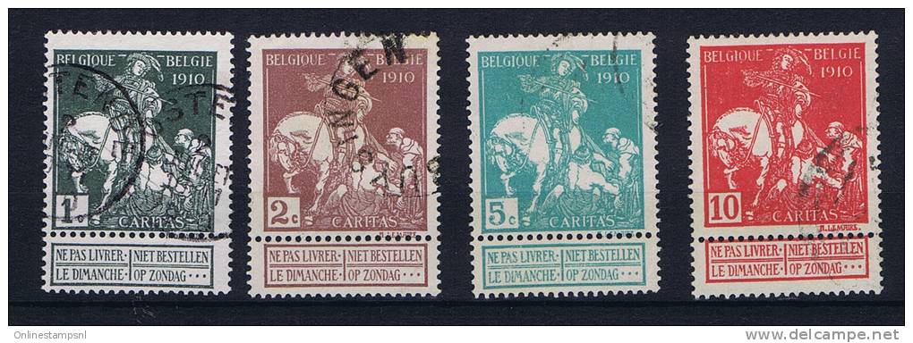 Belgium OBP 88-81, Used Obl. 1910 - 1910-1911 Caritas