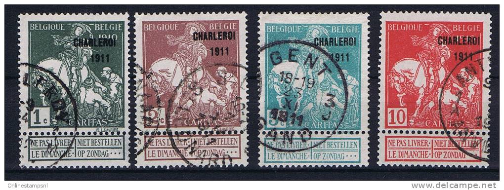 Belgium OBP 101 - 107 , Used Obl. 1911 - 1910-1911 Caritas