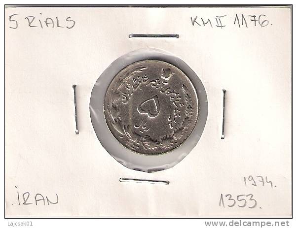 5 Rials 1353 (1974) KM#1176 - Iran