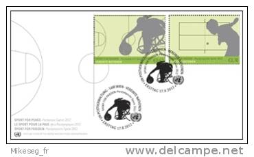 ONU Vienne 2012 - Paralympic Games FDC Combo 2 Timbres - FDC