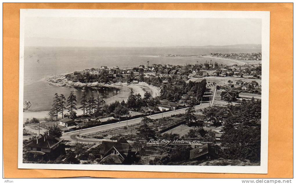 Foul Bay Victoria BC Old Real Photo Postcard - Victoria