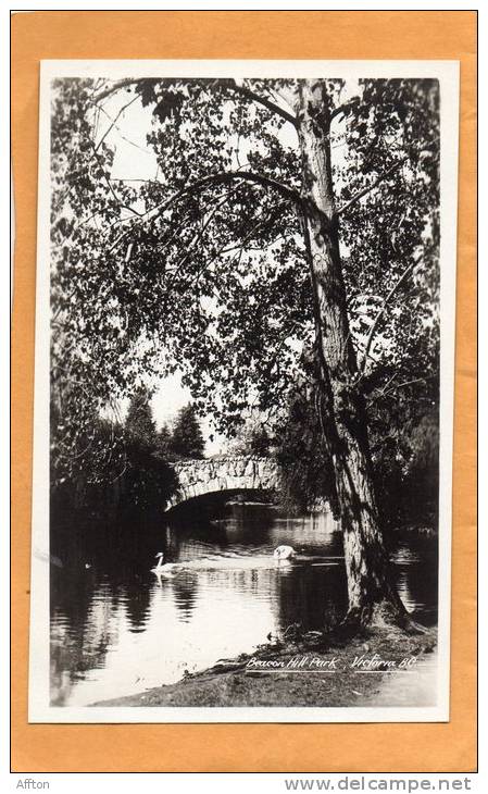 Beacon Hill Park Victoria BC Old Real Photo Postcard - Victoria