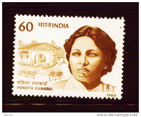 INDIA 1989 MINT STAMPS ON PANDITA RAMABAI - Unused Stamps