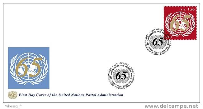 ONU Genève 2010 - FDC 65éme Anniversaire De L´ONU (épuisé) - FDC