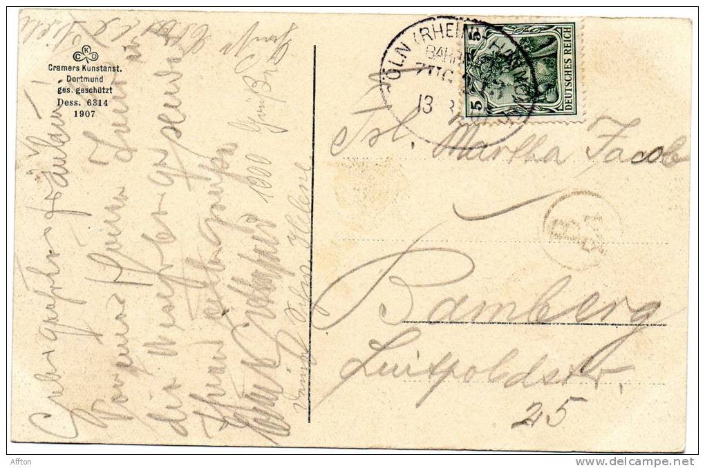 Minden I W 1905 Postcard Railroad Cancel - Minden