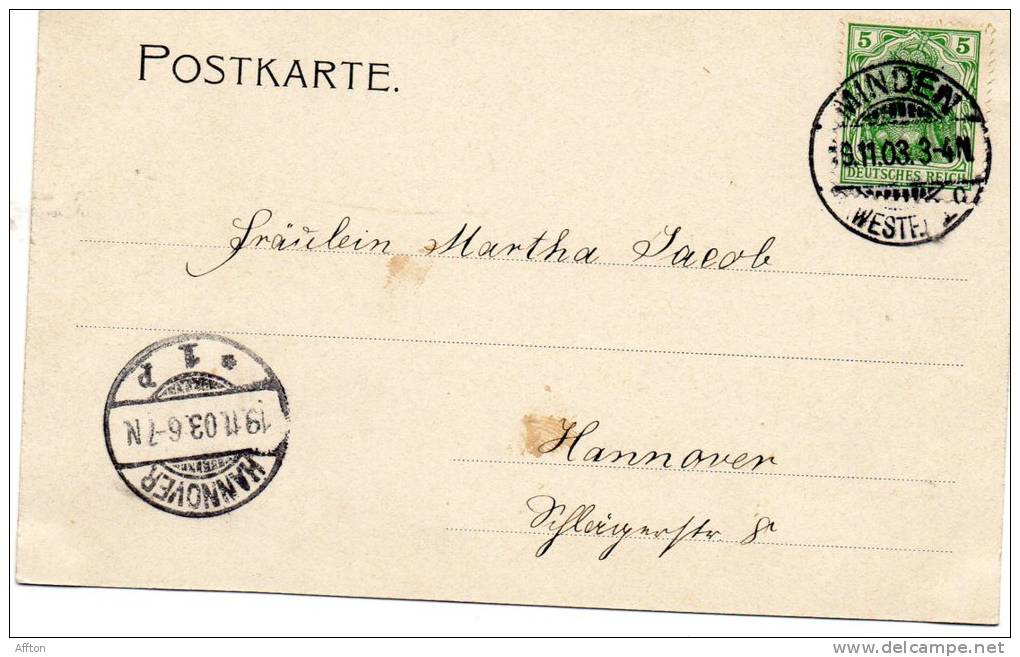 Minden I W 1905 Postcard - Minden
